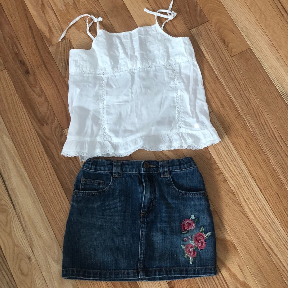 Bundle top and skirt for girls size 5